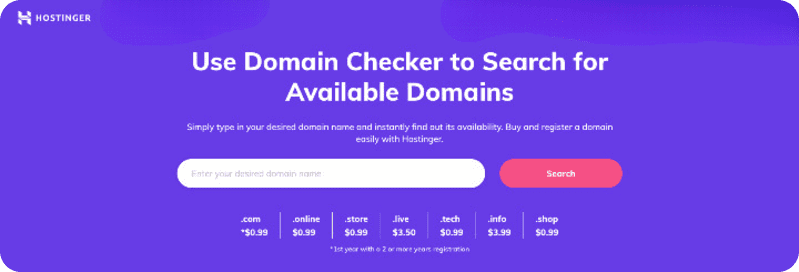 Hostinger Domain Checker